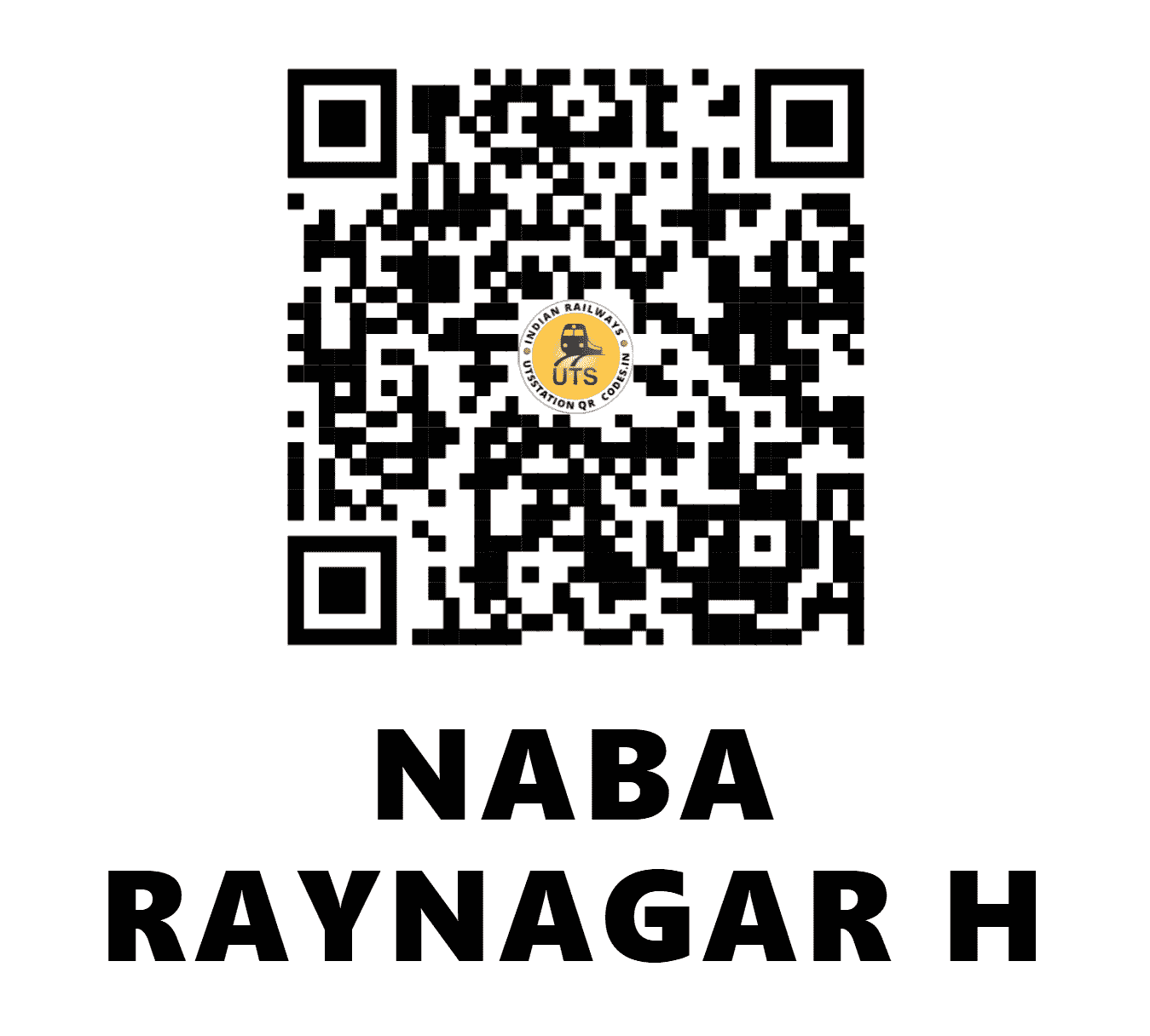UTS QR Code for NABA RAYNAGAR H - NBRN (ER - WEST BENGAL)
